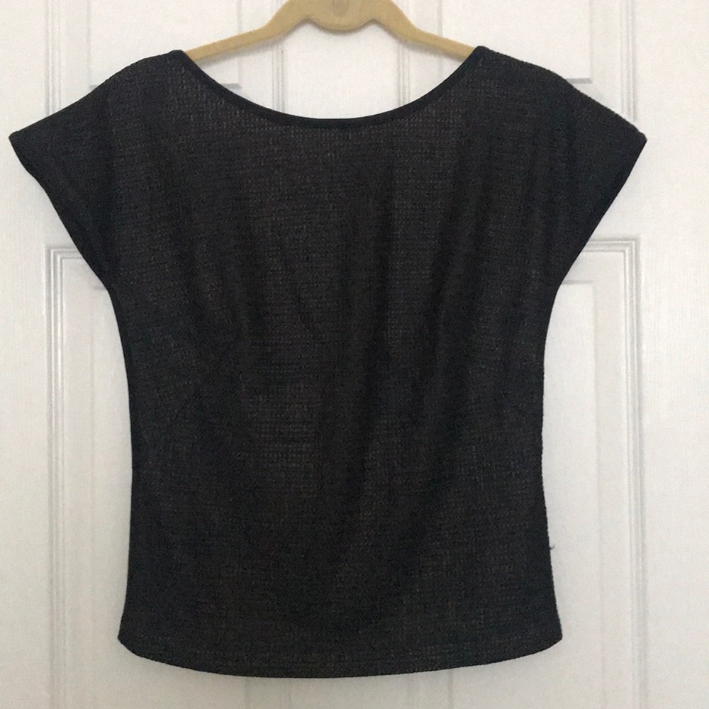 Akris Punto Black Cap Sleeve Top - Size 8
